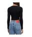 Pull Manches Longues Saneriny Femme Noir Hugo-3