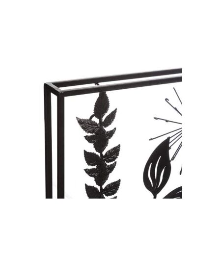 Décoration Murale en Métal Feuillu 40cm Noir