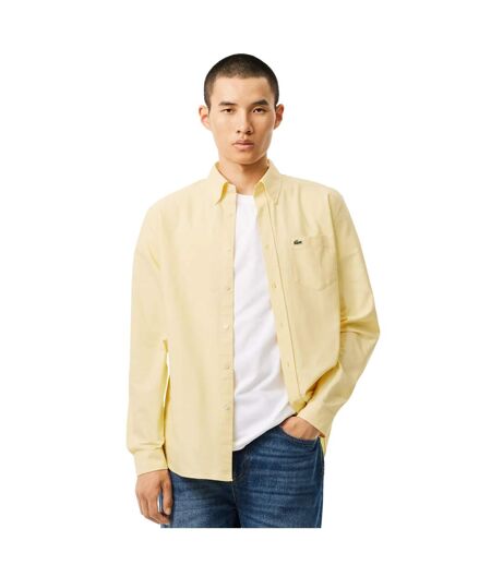 Womens/ladies poplin oversized shirt yellow Lacoste
