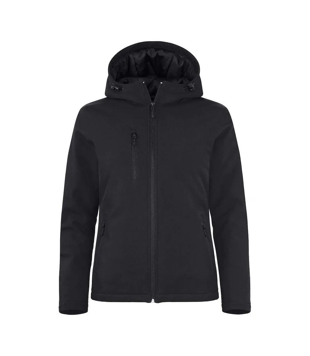 Womens/ladies Padded Soft Shell Jacket Black Clique-1