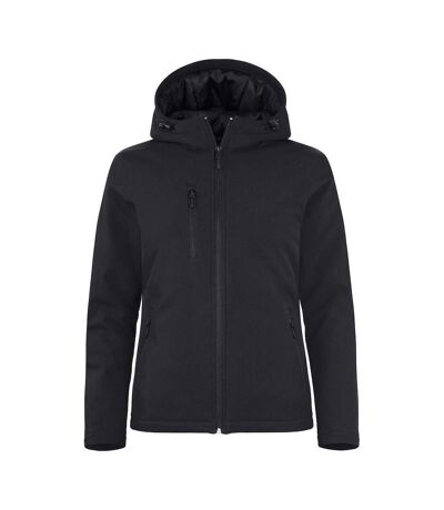 Womens/ladies Padded Soft Shell Jacket Black Clique