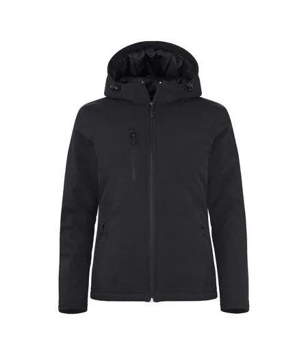 Womens/ladies Padded Soft Shell Jacket Black Clique