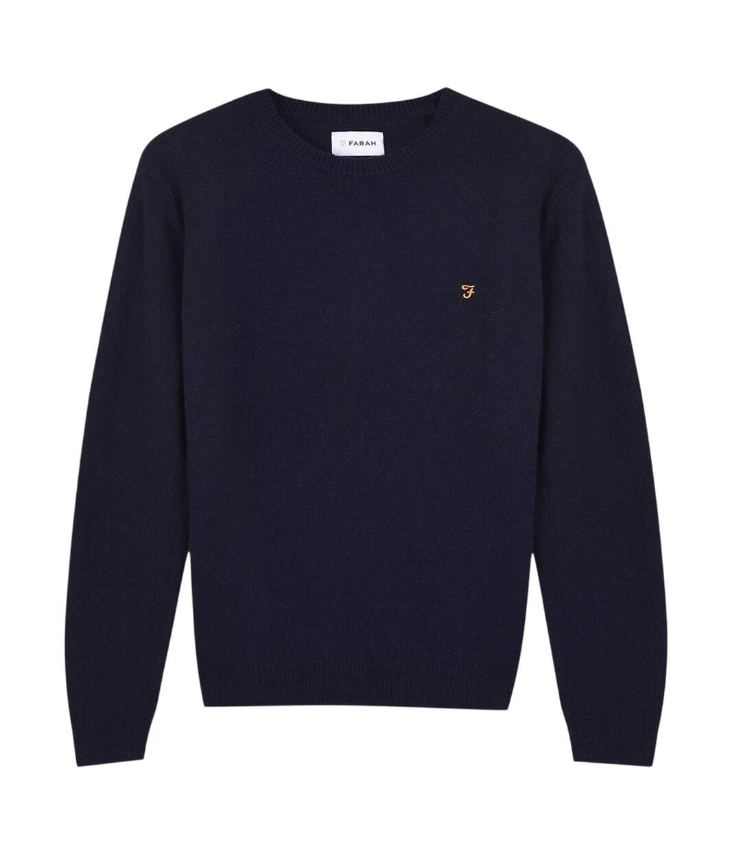 Mens Logo Cotton Sweatshirt True Navy Farah-2