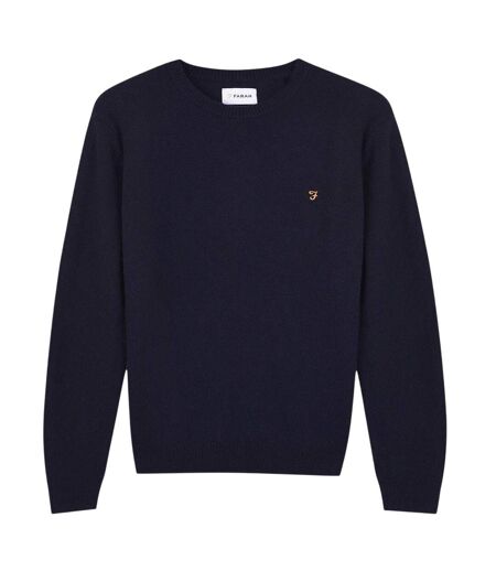 Mens Logo Cotton Sweatshirt True Navy Farah