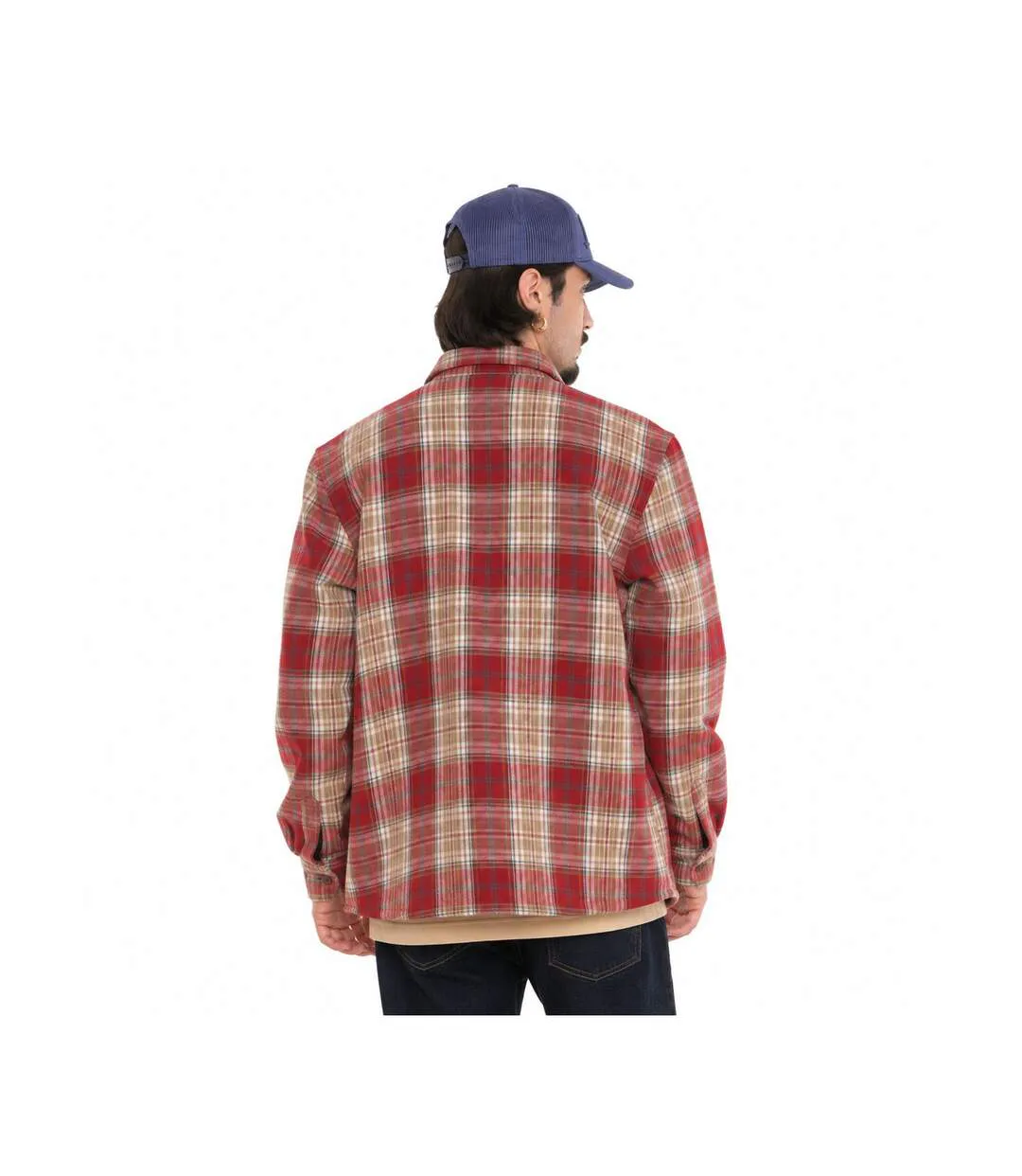 Chemise à carreaux manches longues femme avec poche patch tissé Deby Vondutch-2