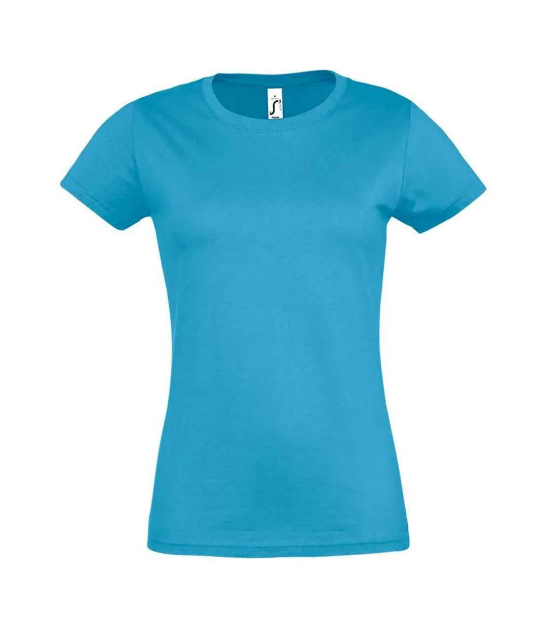 Womens/ladies Imperial T-shirt Aqua SOLS-1
