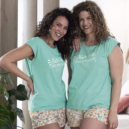 T-shirt de pyjama menthe