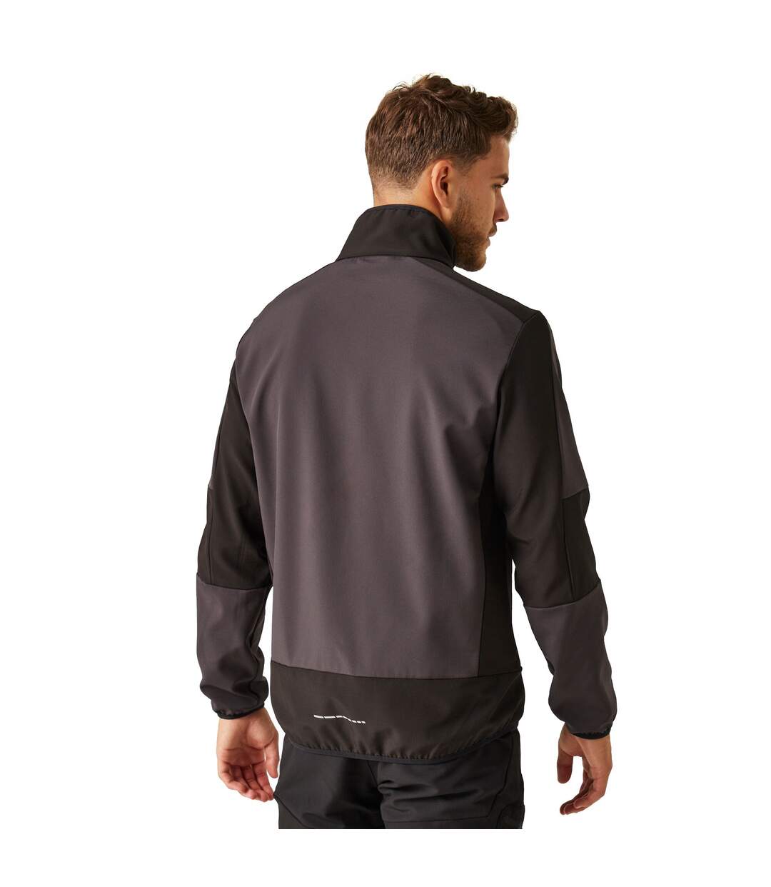 Unisex Adult 2 Layer Soft Shell Jacket Ash Black Regatta Professional-4