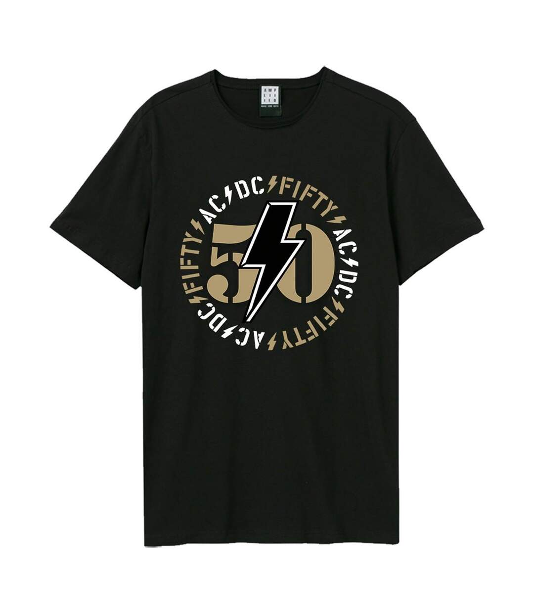 T-shirt Style Ac/dc Classic Bolt Adulte Noir Amplified-1