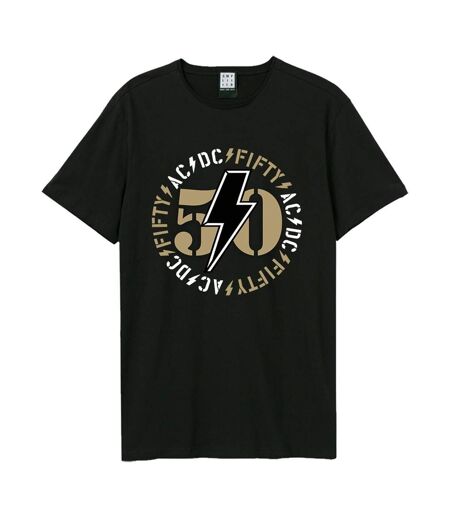 T-shirt Style Ac/dc Classic Bolt Adulte Noir Amplified