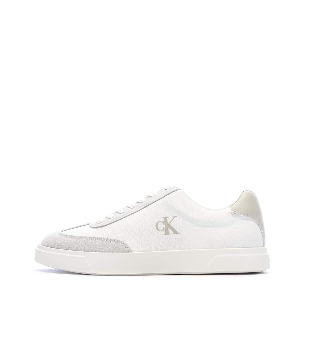Baskets blanches/taupes homme calvin klein jeans low prof-1