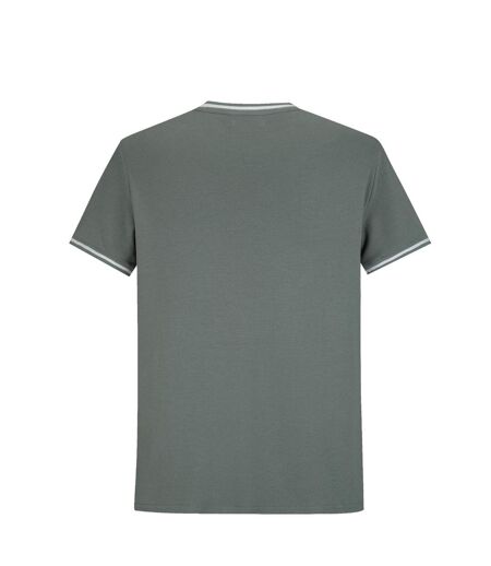 Tee shirt manches courtes homme - Col en rond de couleur vert
