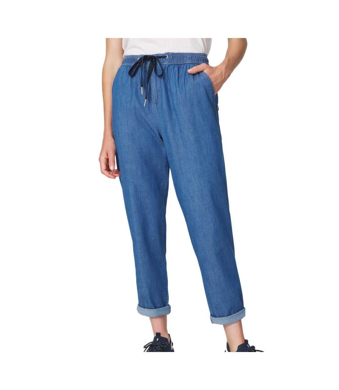 Pantalon fluide bleu foncé femme tbs stone - 36-2