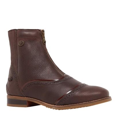 Moretta Womens/Ladies Martina Leather Paddock Boots (Brown) - UTER1451