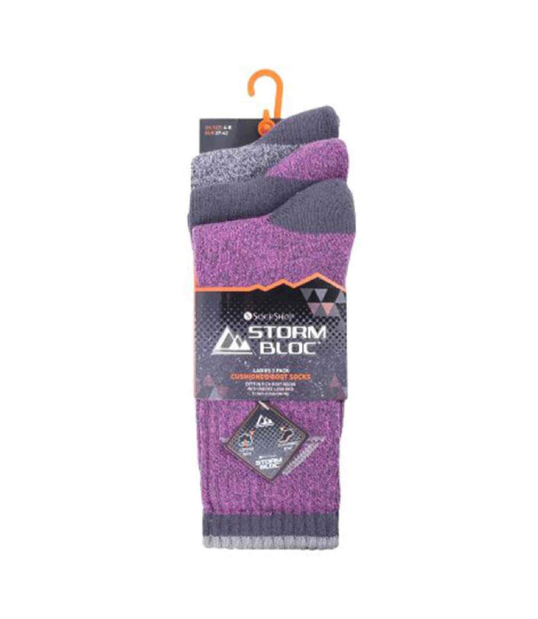 3 Pr Chaussettes Randonnée Femme Coton Respirantes-2