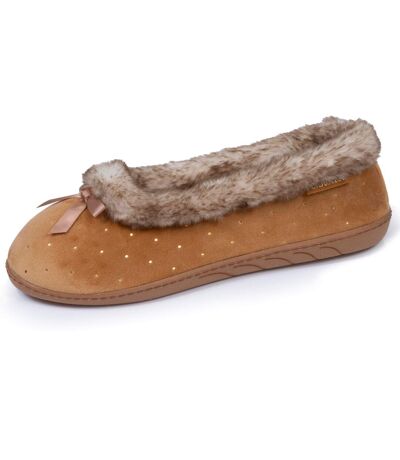 Isotoner Chaussons Ballerines femme semelle ultra-souple, confortables, semelle à mémoire de forme