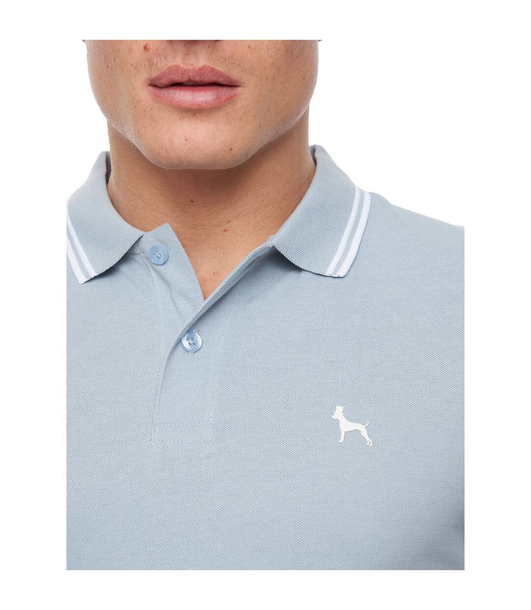 Polo Upwood Homme Bleu Clair Bewley & Ritch-4