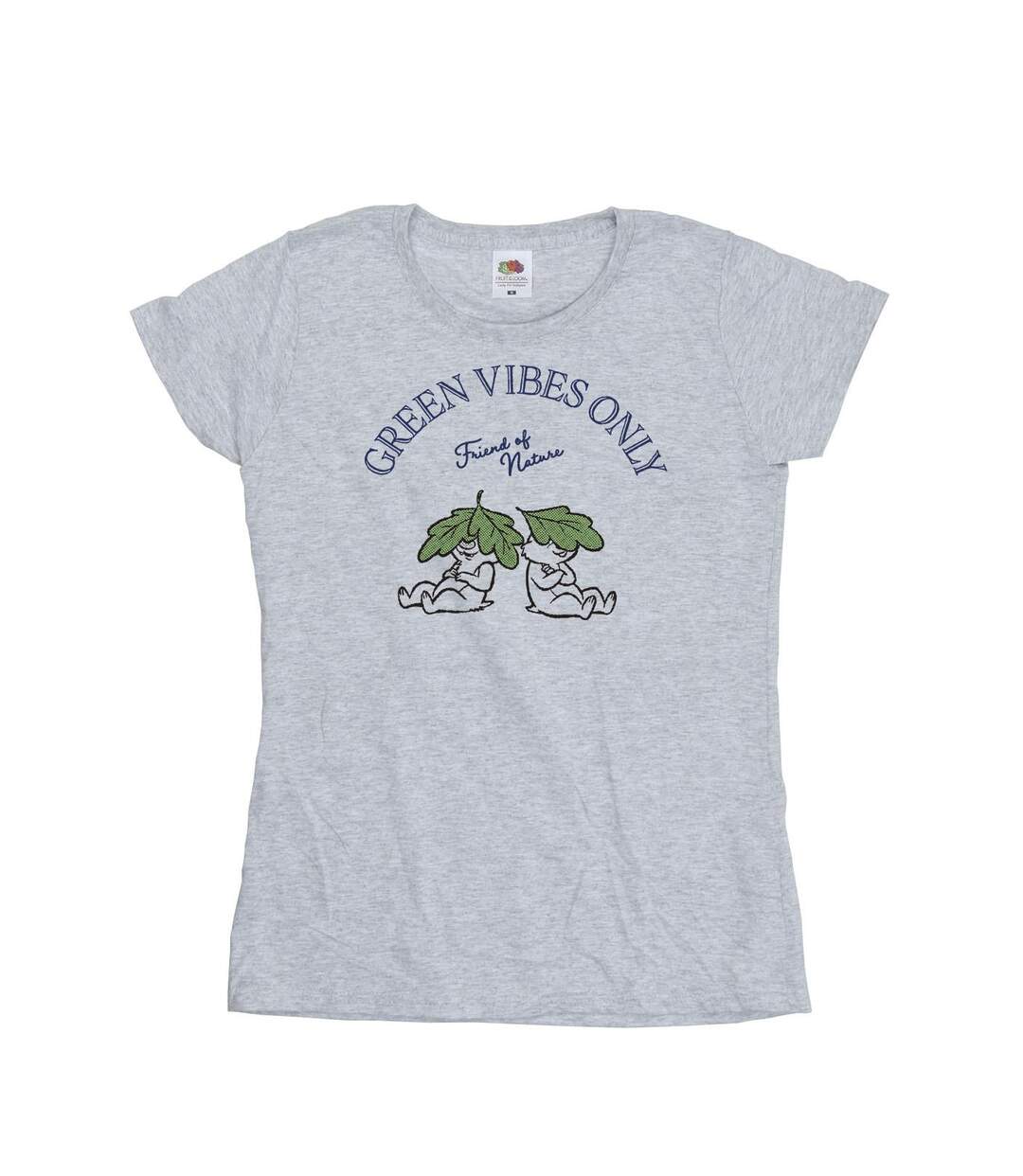 Disney T-shirt en coton Chip 'n Dale Green Vibes Only Womens/Ladies (Gris sportif) - UTBI51385-1
