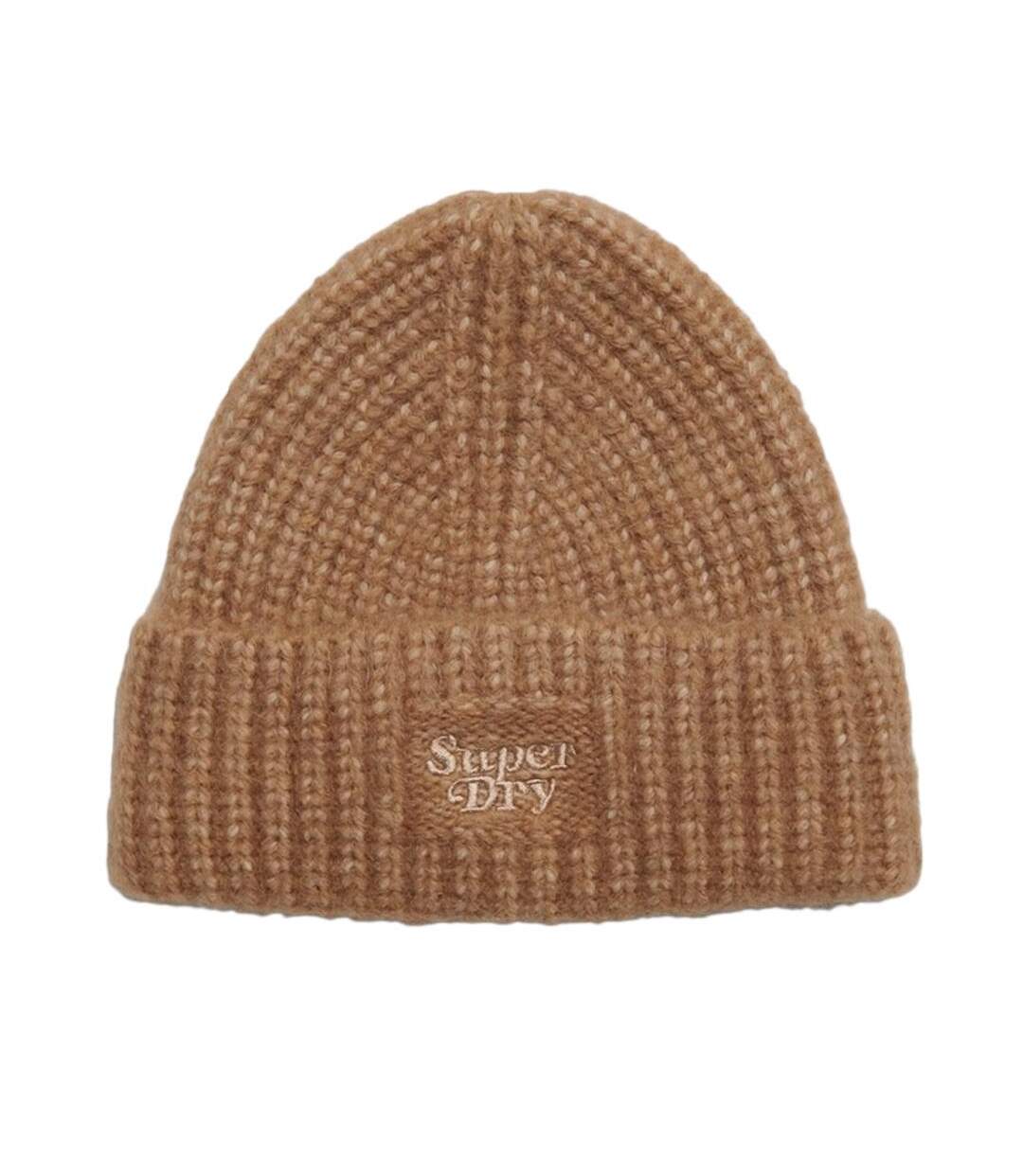 Bonnet beige homme superdry rib-1
