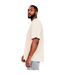 Casual Classics Mens Ringspun Cotton Extended Neckline Oversized T-Shirt (Ecru) - UTAB600