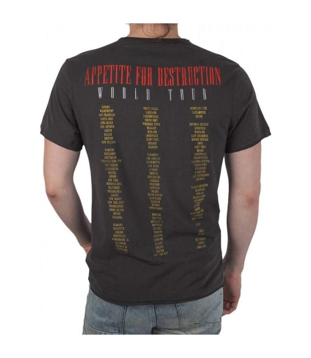 T-shirt Appetite For Destruction Adulte Anthracite Amplified-2