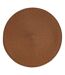 Set de Table Rond Tressé 38cm Camel Foncé-1