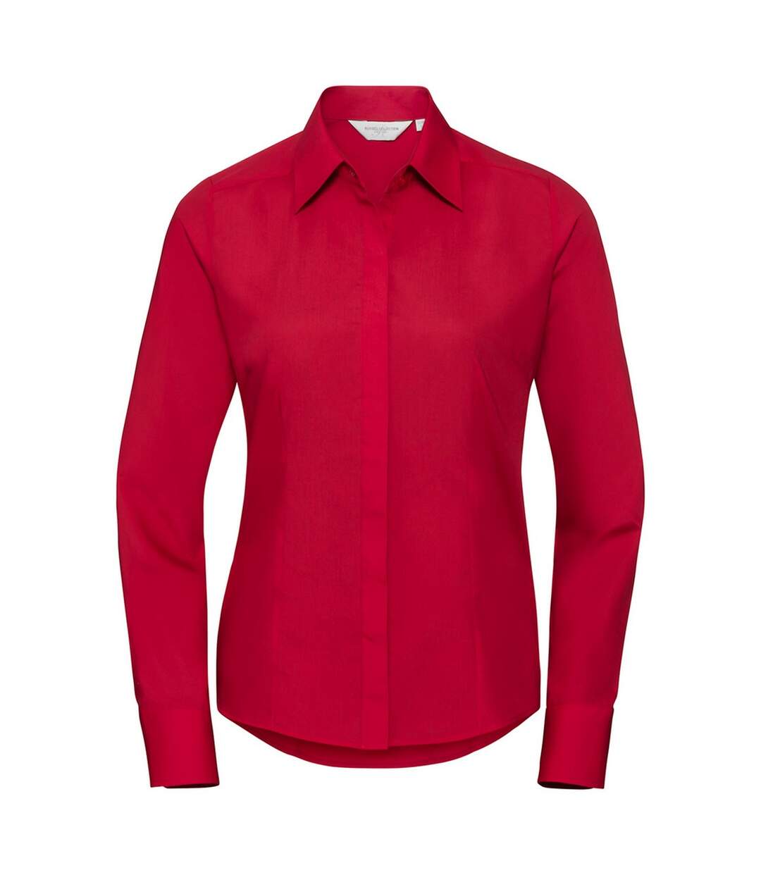 Chemisier Manches Longues Femme Rouge Classique Russell Collection-1