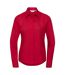Chemisier Manches Longues Femme Rouge Classique Russell Collection-1