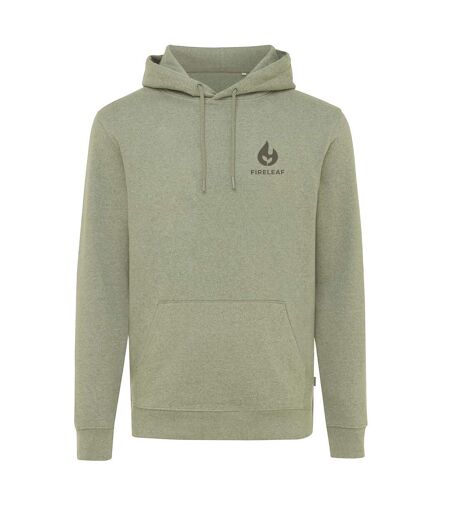 Unisex adult torres recycled cotton undyed hoodie heather green Iqoniq