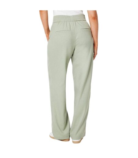 Womens/ladies draped relaxed wide leg trousers sage Dorothy Perkins