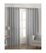 Fiji faux silk ringtop curtains 46x72 117x183cm steel Riva Home