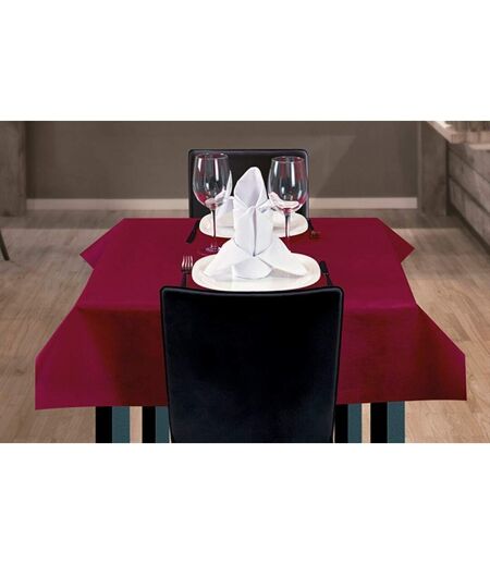 Lot de 100 nappes de table - tissu jetables - 120 x 120 cm - HOSTEX - beige sable