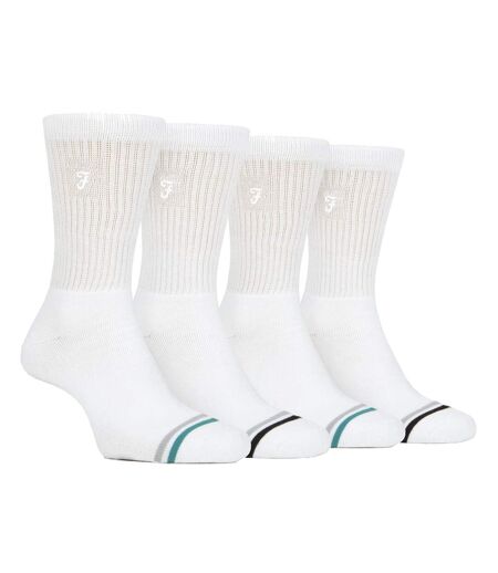 Farah - 4 Paires Chaussettes Sport Homme Bambou | Chaussettes Diabétiques Tennis