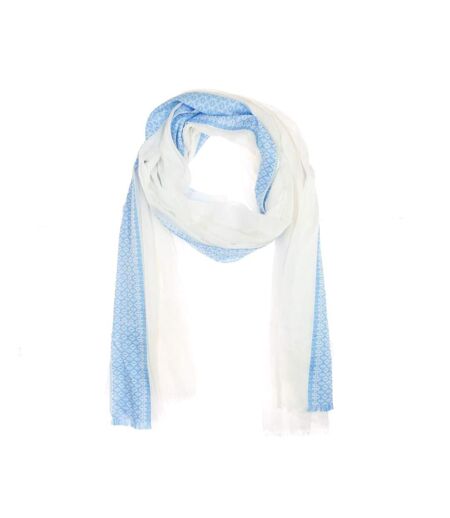 Foulard crème/bleu femme sublevel