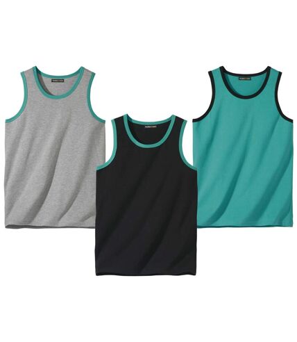 OEIOEI Dédardeurs Homme En Bambou - Lot De 3 - Respirants, Confortables, Sans étiquettes - Noir, Blanc, Gris