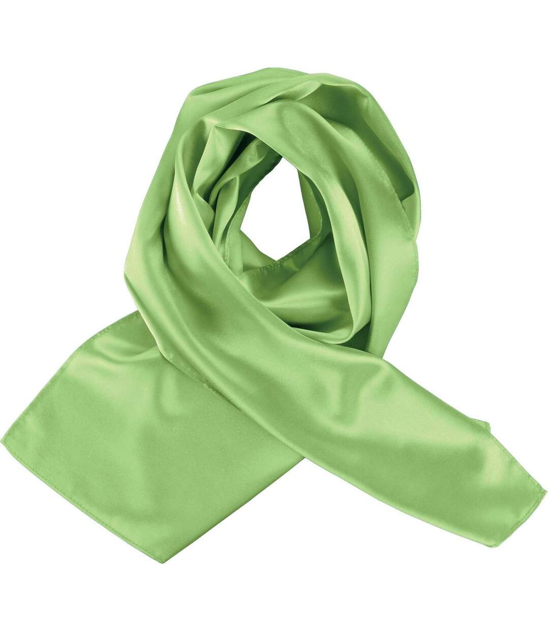 Foulard femme satiné - K861 - vert lime-1