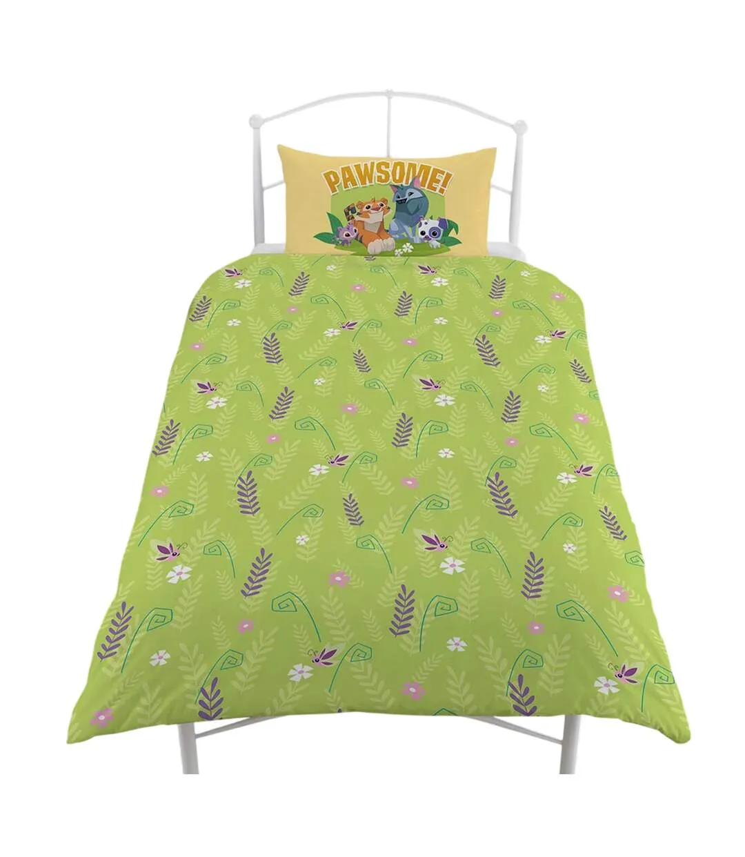 Reversible Duvet Set Multicoloured Animal Jam-2