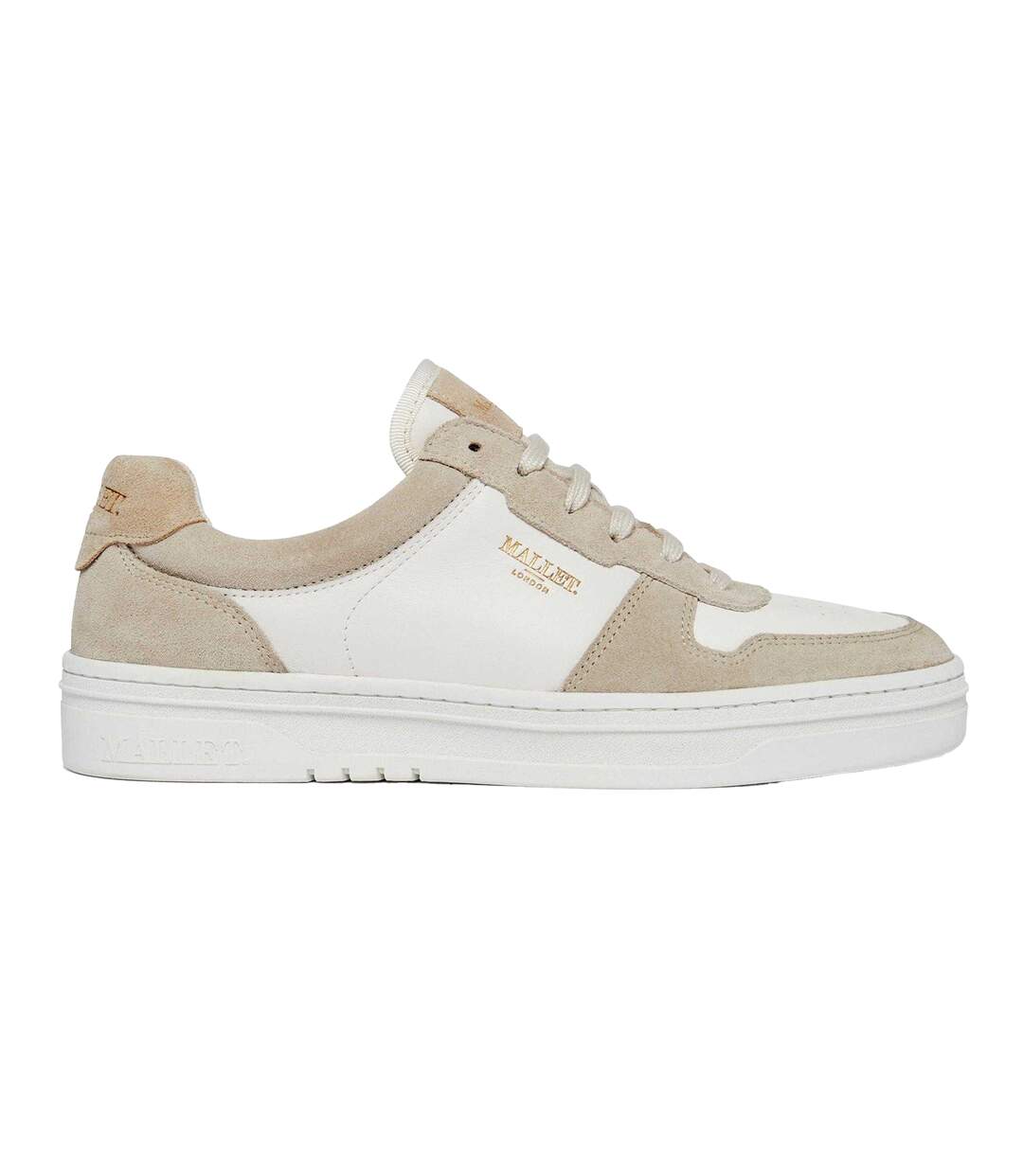 Baskets Bentham Femme Blanc Beige Mallet-3