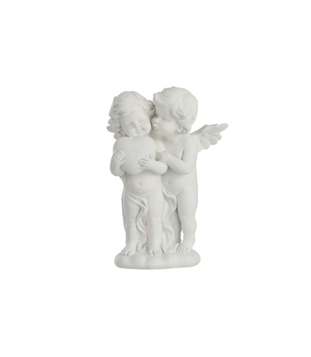 Statuette Déco Ange Calin 23cm Blanc-1