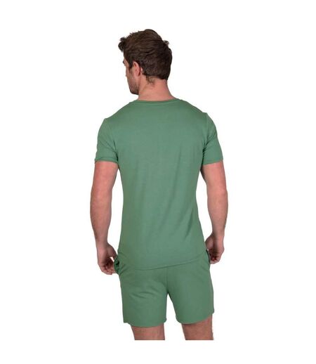 Mens classic short pyjama set green Light And Shade