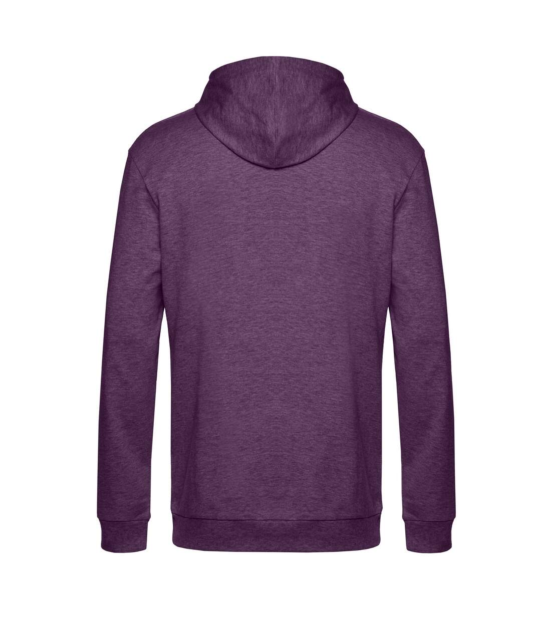 Sweat À Capuche Adulte Violet Chiné B&C-2
