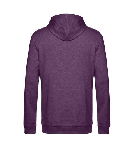 Sweat À Capuche Adulte Violet Chiné B&C