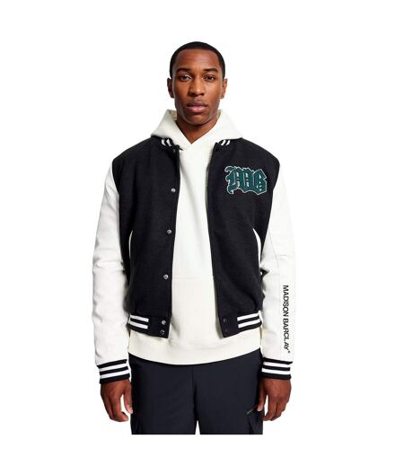 Blouson D´université Lincoln Homme Noir Madison Barclay