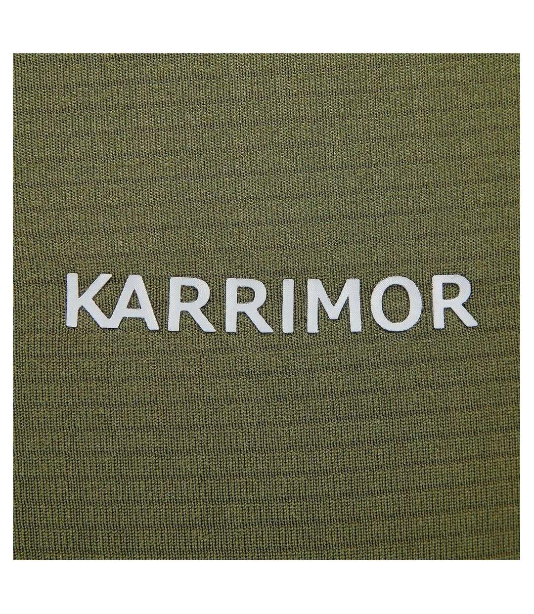 Mens Grid Fleece Top Olive Karrimor-4
