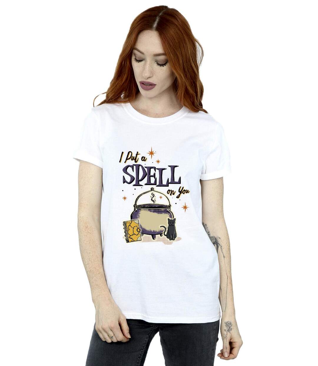 Disney - T-shirt HOCUS POCUS SPELL ON YOU - Femme (Blanc) - UTBI20148-2
