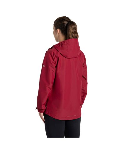 Veste Imperméable Unie À Capuche Ossus Femme Rouge Bordeaux Craghoppers
