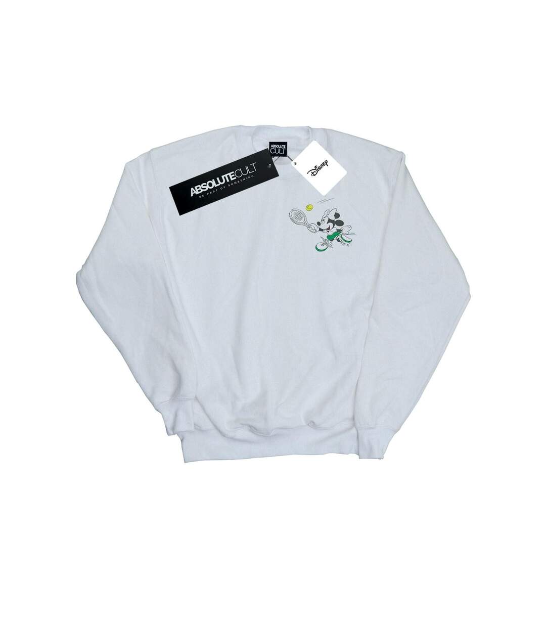 Disney Sweatshirt imprimé poitrine de tennis Minnie Mouse - Femmes/Ladies (Blanc) - UTBI27978-1