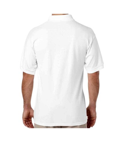 Mens classic dryblend polo shirt white Gildan