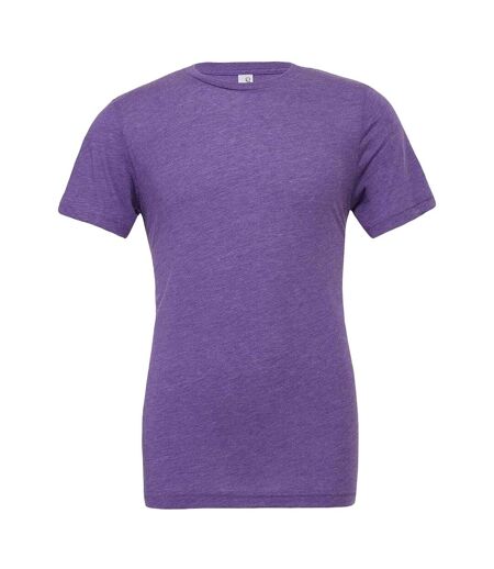 Unisex adults triblend crew neck t shirt purple Bella Canvas