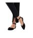 Womens/ladies poppy open back ballerina flats black Dorothy Perkins